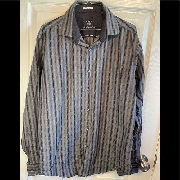 Bugatchi uomo men’s button down shirt sz L - Picture 1 of 7